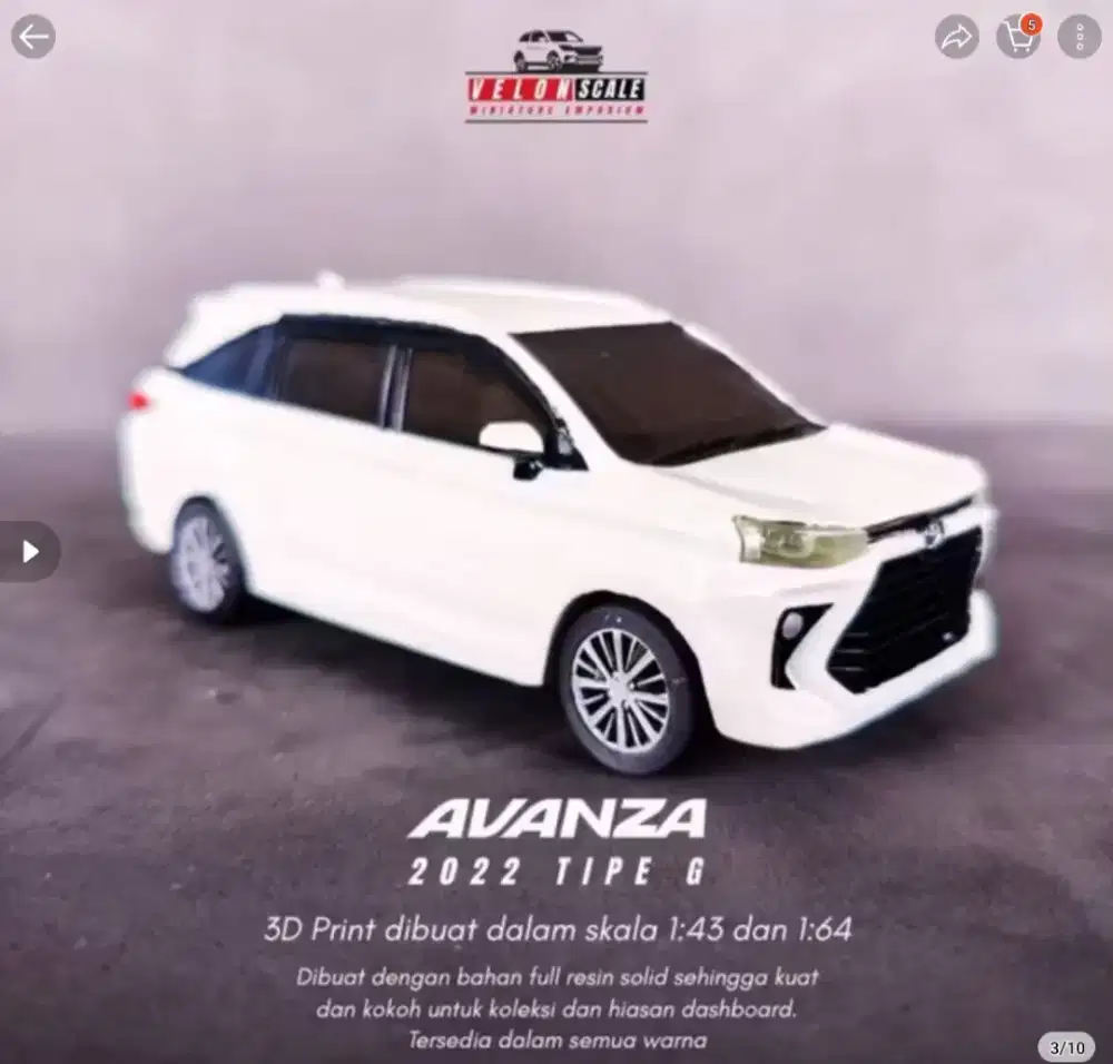Miniatur toyota avanza (BARU)