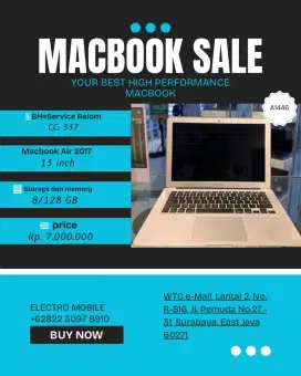 Macbook Air 2017 13 inch A1466(second)