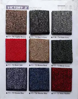 Karpet Tile Victory Polos Bahan Nylon Karpet Kantor 50cmx50cm
