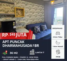 Puncak Dharmahusada 2BR ‼️ Full Furnish Baru Lantai 7 dekat Unair c