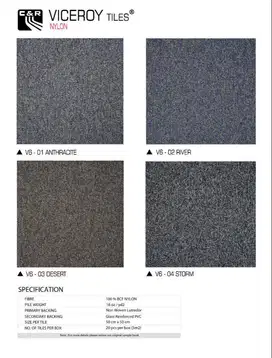 Karpet Tile Viceroy Polos Karpet Kantor Karpet Hotel 50cmx50cm