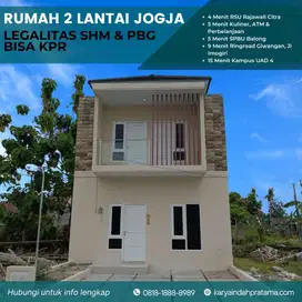RUMAH MURAH 2 LANTAI DI JOGJA AREA BANGUNTAPAN BANTUL, 15 MENIT UAD