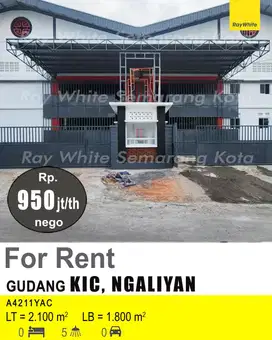 DISEWAKAN GUDANG DI KIC NGALIYAN A4211