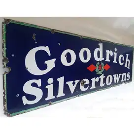 Antik iklan enamel Ban GOODRICH SILVERTOWNS era Ned - Indie 1930