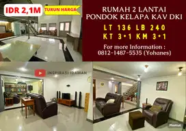 Rumah 136mtr Pondok Kelapa Kav DKI