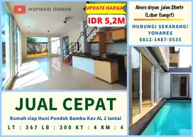 Dijual Cepat Rumah siap Huni Pondok Bambu Kav AL 2 lantai