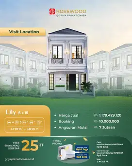 RUMAH 2 LANTAI DI POROS PERINTIS