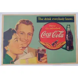 Antik Iklan kertas Coca - Cola dari zaman tempo doeloe