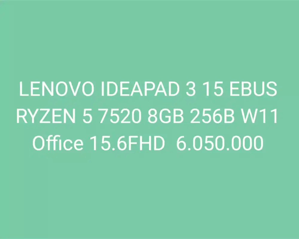 LENOVO IDEAPAD 3 15 EBUS