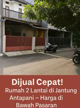 Rumah 2 Lantai SHM di Antapani Bandung – Strategis, Hadap Barat, Murah