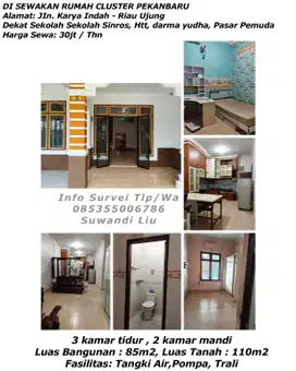 DISEWAKAN RUMAH SEWA RIAU UJUNG