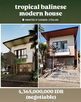 ‼️PROGRESS 90%‼️BARU GRESS RUMAH CITRALAND UTAMA,TROPICAL BALI MODERN