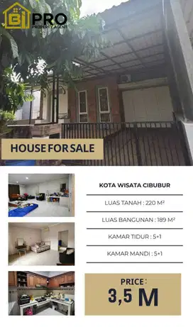 Jual Rumah Boulevard Kota Wisata Nyaman Dekat Mall Living World