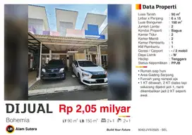 Dijual Rumah Modern Semi Furnish Bagus di Bohemia Gading Serpong