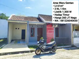 Jual Rumah Area Waru Gentan, Hadap Timur, Dekat Laweyan, Solo Baru