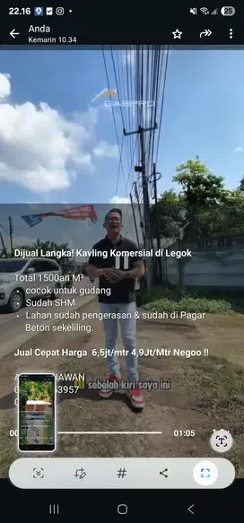 Dijual Kavling Komersial di Legok Total 6000an M² shm jual cepat