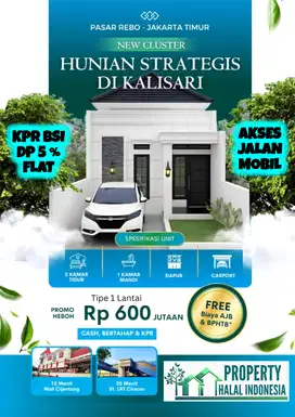 Jual Rumah Modern Classic Kalisari Pasar Rebo Jakarta Timur - KPR BSI