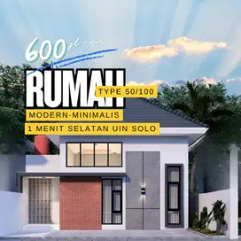 Rumah Solo Barat 500 Jutaan – 2 KT, SHM, View Sawah