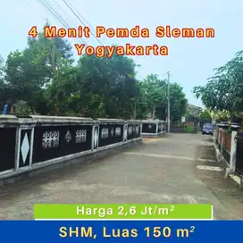 Tanah Yogyakarta 6 Menit Dari Pasar Sleman SHM Siap AJB Balik Nama