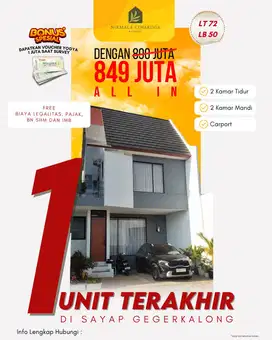 Dijual Cepat Rumah 2 Lt di ciwaruga samping pesona bali 800 jutaan SHM