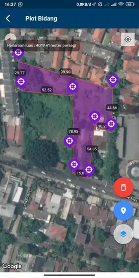 Jual Tanah Komersial 4000m2 jl Cinere Raya depok