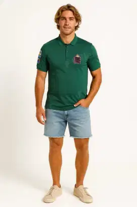 Kaos polo shirt LACOSTE LIVE colour green Size M