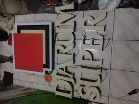 Huruf Timbul//Papan Nama//Neon Box//Reklame//Akrilik//Murah