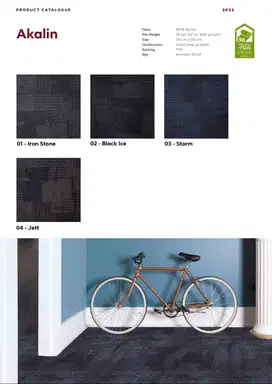 Karpet Tile Nylon Motif Garis Karpet Kantor 50cmx50cm