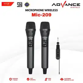 MIC ADVANCE 209 WIFI WIRELESS DOUBLE UTK KARAOKE PENGAJIAN TAHLILAN