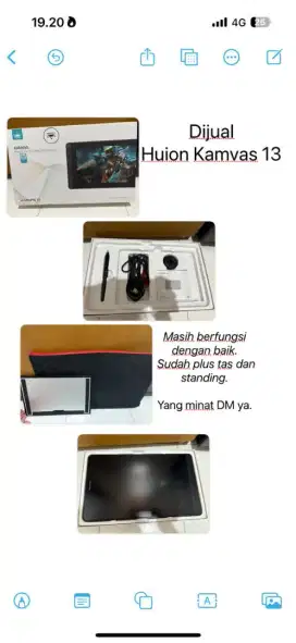 Huion Kamvas 13 Pentablet Gambar