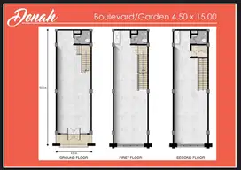 Dijual/sewa Ruko La Riviera Uk 4,5x15 Type Garden badan PIK2
