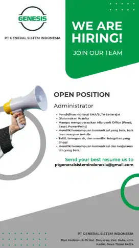 Lowongan Pekerjaan Administrasi