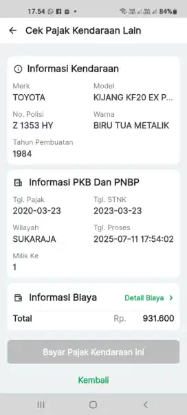 Jual kijang Super 1984, ss bpkb, stnk asli