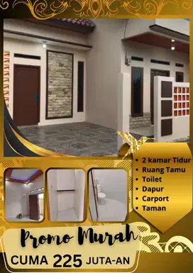 RUMAH MINIMALIS CANTIK 2 KAMAR AKSES STRATEGIS 10 MENIT DARI STASIUN