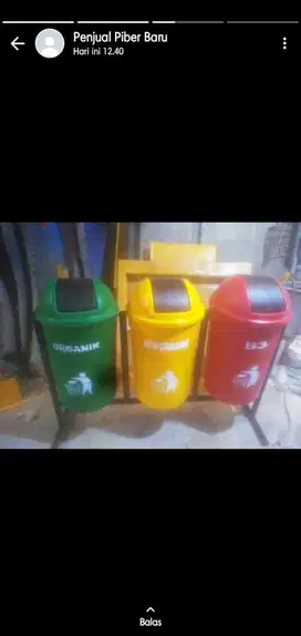 Tong sampah organik dan non organik (bs antr skitr medan)