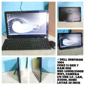 Komputer AIO Dell i3 gen 7 Hemat Listrik, Anti Lemot, Bergaransi