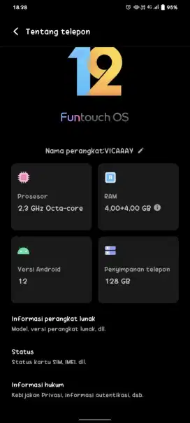 VIVI Y16 RAM 4+4/128GB (GOLD)