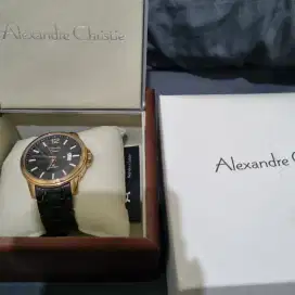 Alexandre Christie Classic Steel AC 8683 MD BBRBA Men Black