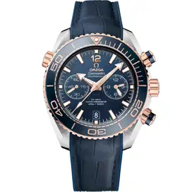 Omega Planet Ocean 600M SEDNA Gold & Steel Blue Dial Chronograph 46