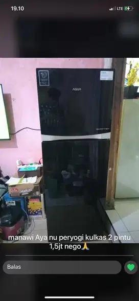 Kulkas aqua 1,5jt nego