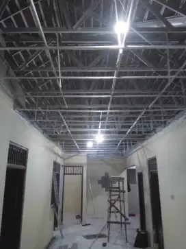 Plafon gypsum  dan baja ringan