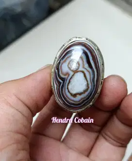 Natural Batu Cincin Yaman Puser Motif Antik