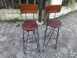 kursi cafe bar kaki besi murah 2 unit