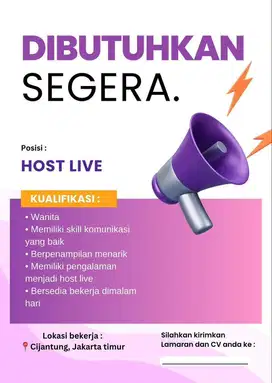 Loker Part Time Host Live