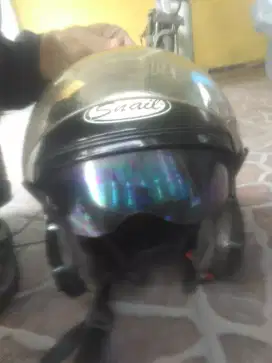 Helm motor merk snail double visor