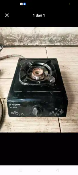 Jual kompor miyako 1 tungku dan selangnya