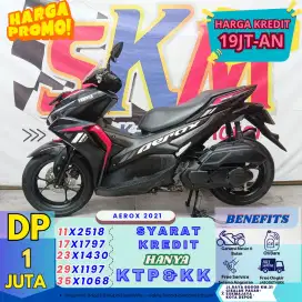 (Aerox tahun 2021 dp:1jt syarat kk dan ktp km loe)