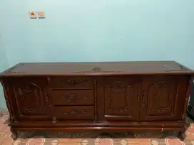 Lemari tv 3 pintu jati jepara