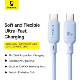 Baseus Cable Charging Type C to Type C Upto 100W 100cm Hitam  Ori