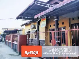 Rumah Strategis Buat Investasi di Jl Karya Tani Medan Johor, Medan